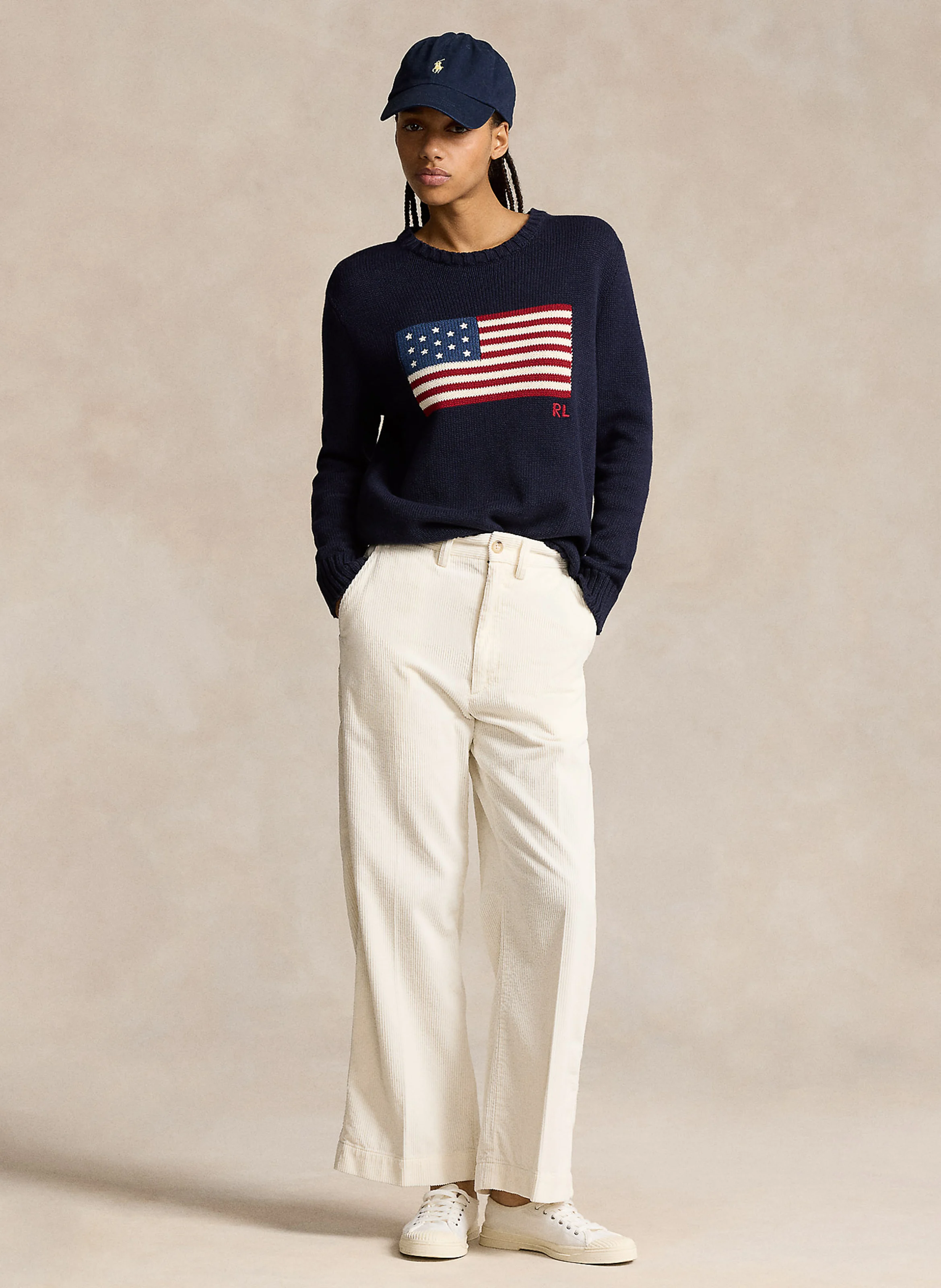 Pantalon droit en coton | Blanc