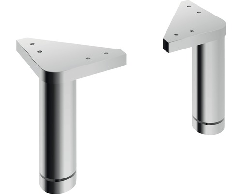 Pelipal voetenset, set van 2, hoogte 10 cm, chroom
