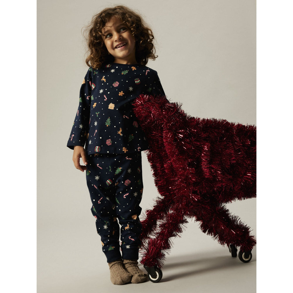 Køb Name It Jule Nattøj sæt Navy Blazer Xmas AOP