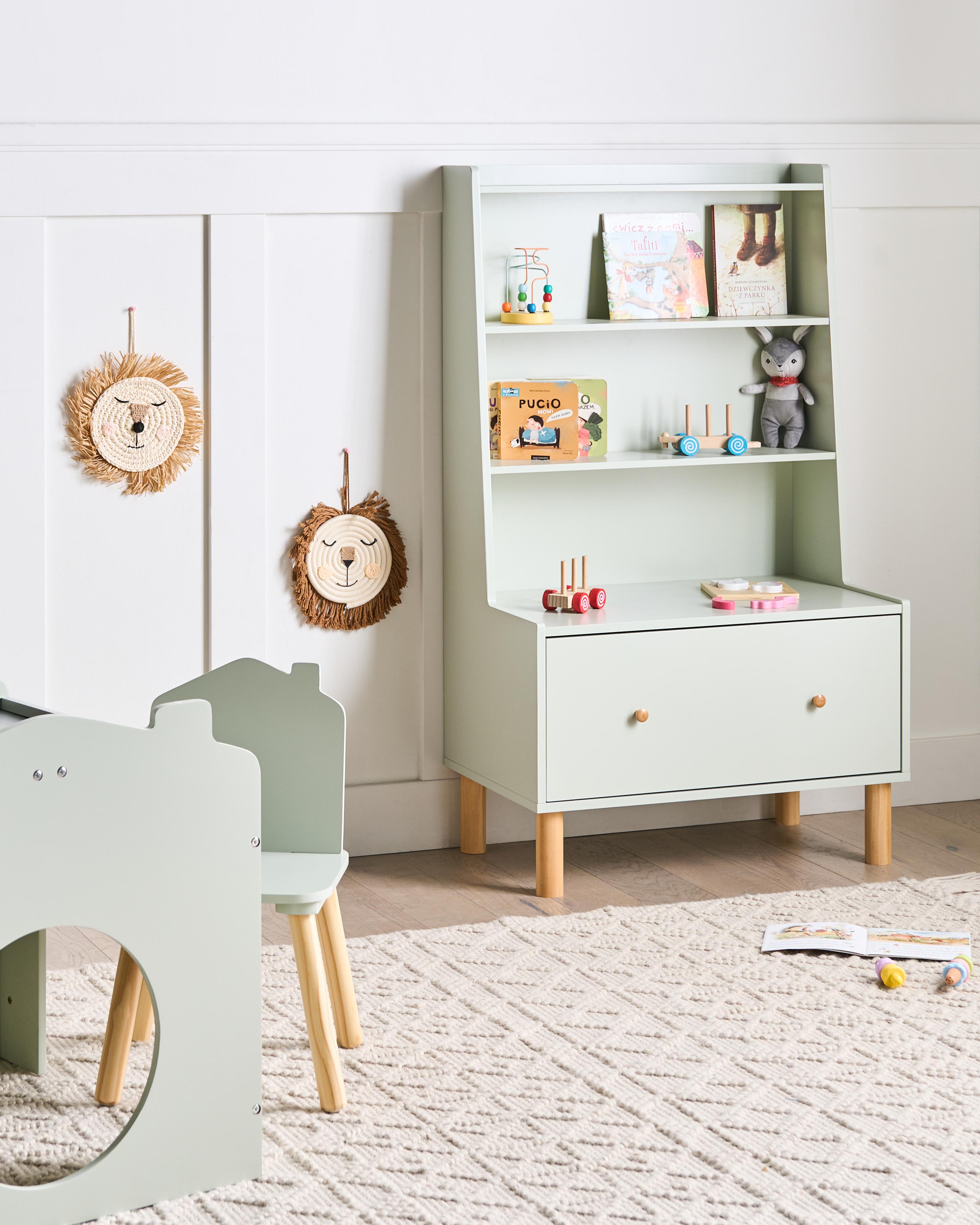 Boekenkast met 3 planken QUILPIE 120 cm Lichtgroen