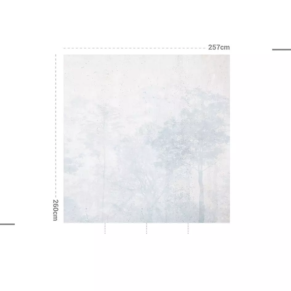 Décoration murale adhésive (257 x 260 cm) Dream Forest Bleu