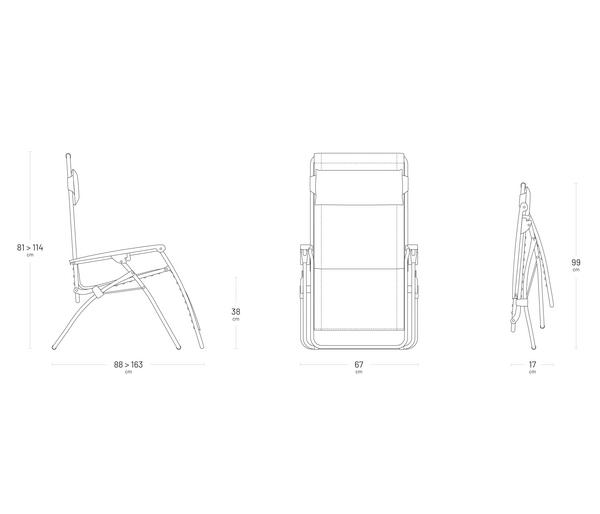 Lafuma Relaxliege R Clip, ca. B67/H114/T88 cm