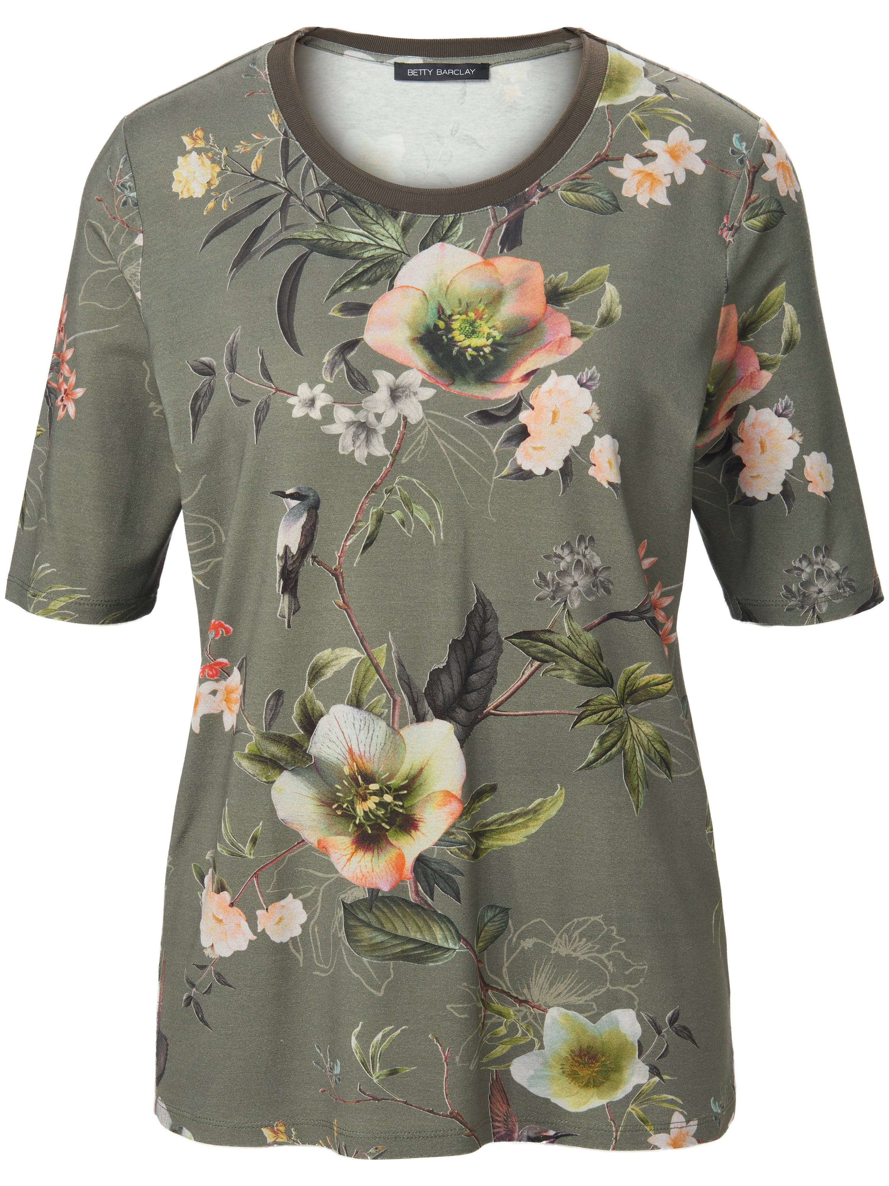 Rundhals-Shirt mit 1/2-Arm