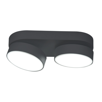 Lutec Connect plafondspot Stanos zwart 22cm 16W