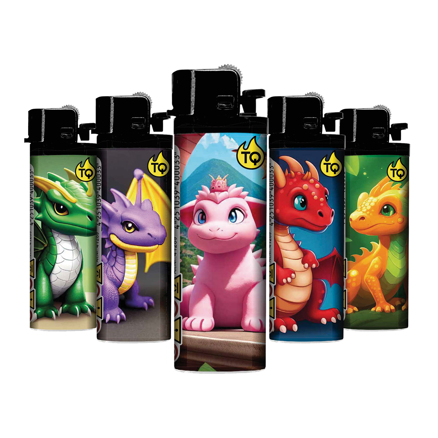 50x TobaliQ Feuerzeug Sweet DRAGONS
