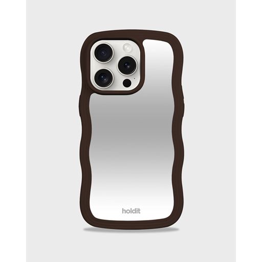 holdit Iphone 14 Pro Wavy Cover, Chocolate/Mirror