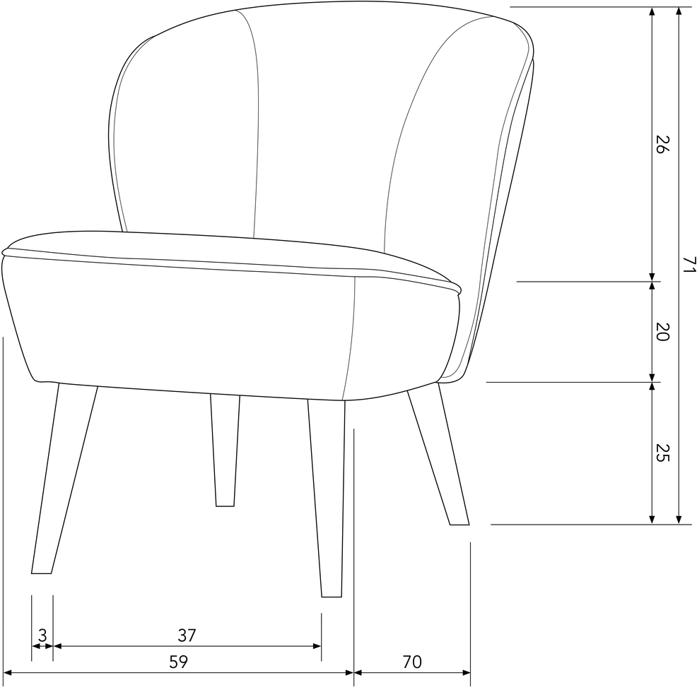 WOOOD   Sara Fauteuil
