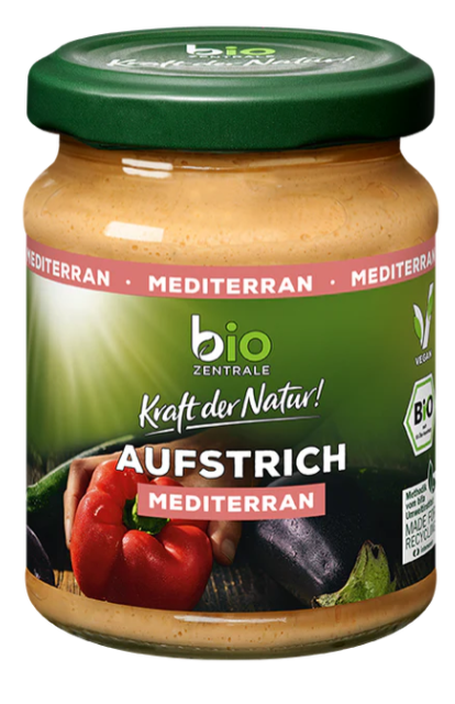 Biozentrale Aufstrich Mediterran 125g MHD:19.11.26