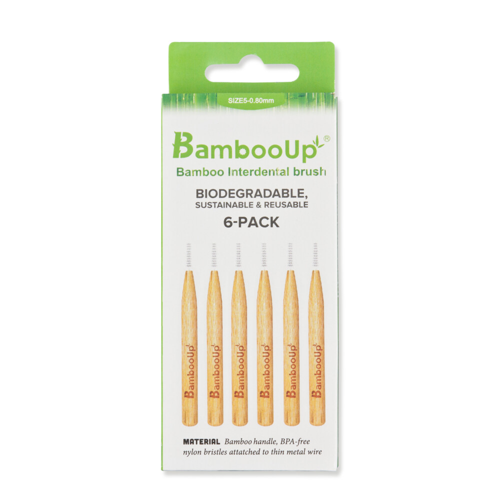 BambooUp Bamboo Interdentale Borstels 0,80mm6 stuks