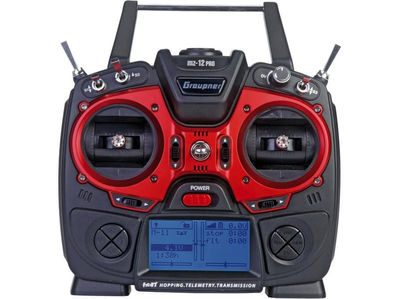 Graupner Fernsteuerung mz-12 PRO 12-Kanal HOTT 12-Kanal Sender mit Telemetrie für Flugzeuge und Helikopter