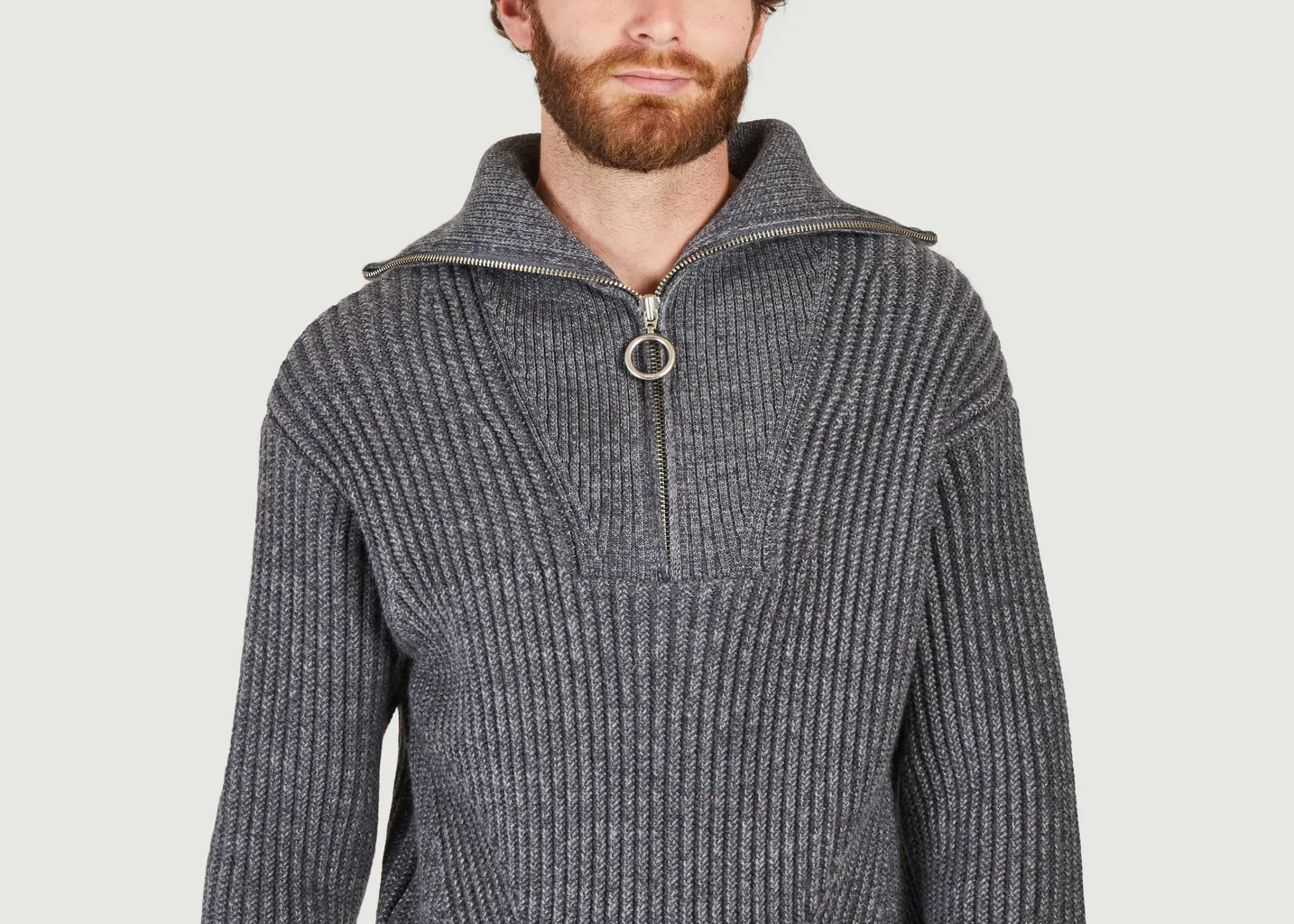 Pull zip Collar Ribbed AMI Paris