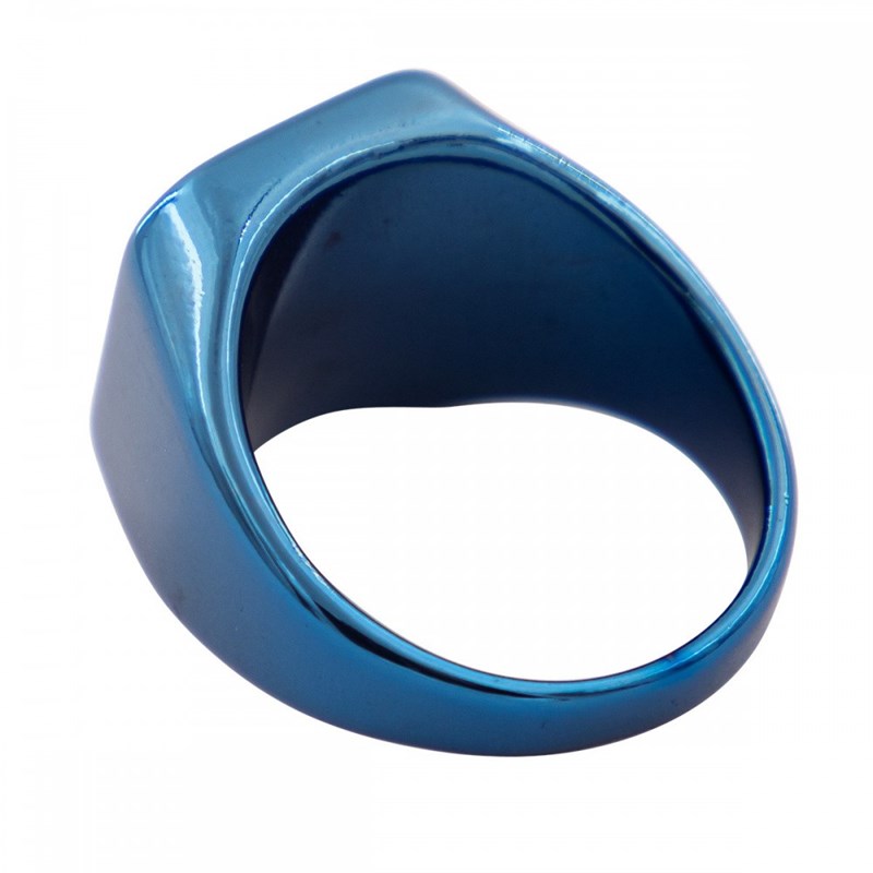 Chevalière Homme Acier Bleu MARBRA