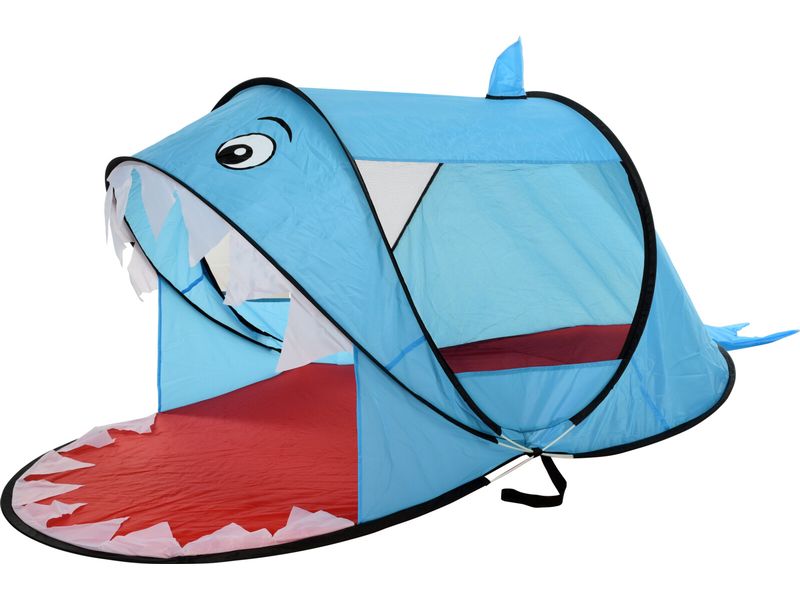 KOOR Strandzelt Pop-Up, Hai Kinderspielzelt schützt vor Sonne, Wind und leichtem Regen