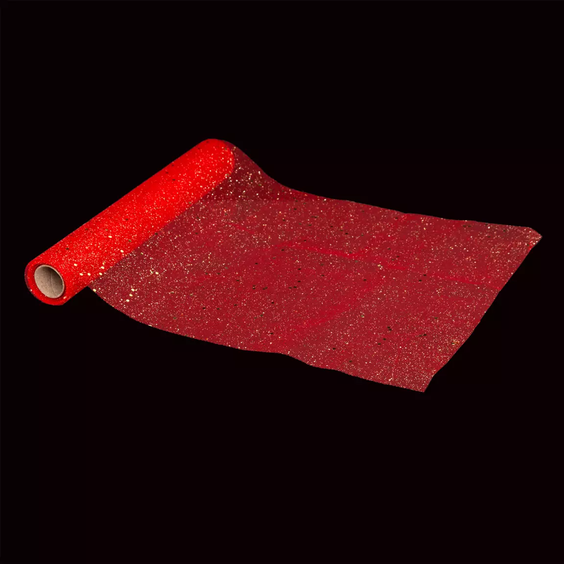 Chemin de table Noël (500 x 28 cm) Paillettes Rouge