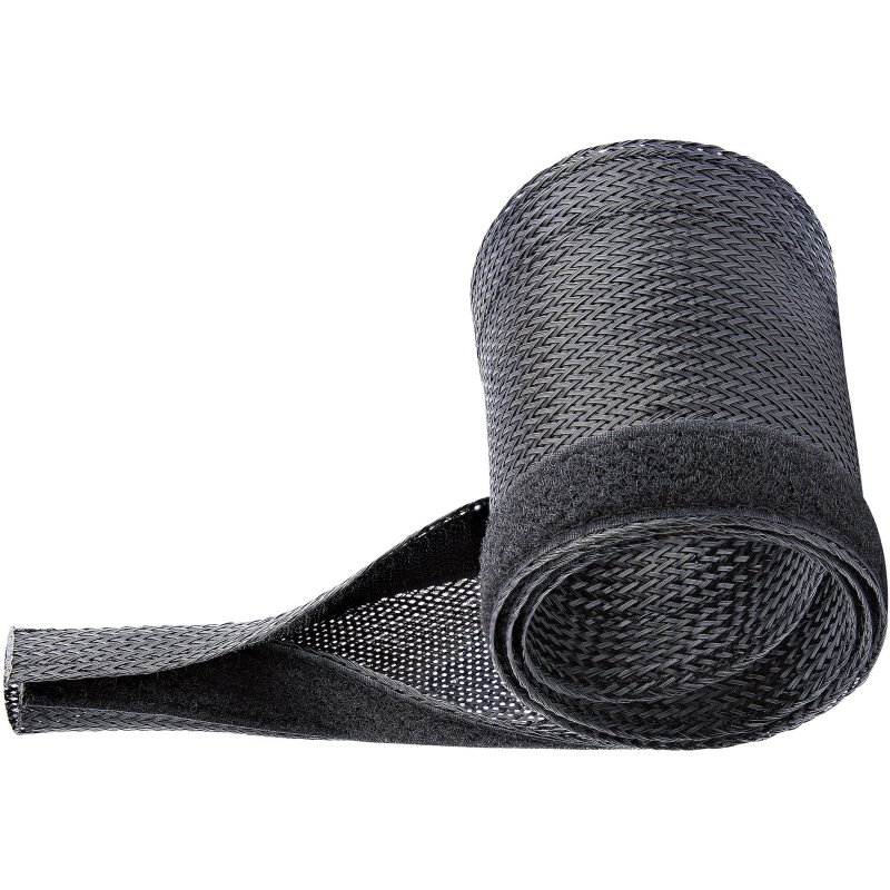 StarTech.com Gaine de Câble Tressée de 3m - Organisateur de Câble Gros Calibre, 3cm de Diamètre - Protège Câble Électrique en Polyester - Gaine Cache Câble Informatique - Manchon de Câble pour PC
