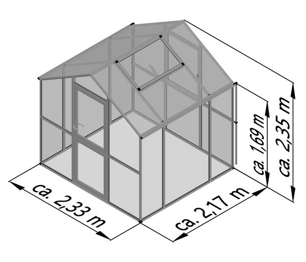 KGT Gewächshaus Aptasia III-s, ESG/HKP