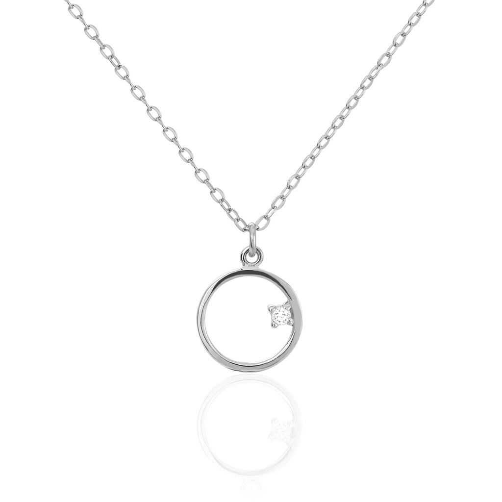Collier Anas Argent Blanc Oxyde De Zirconium