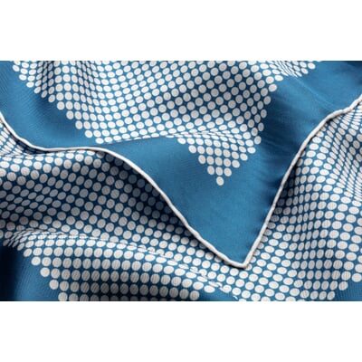 Unisex-Nickituch Seide, Blau-Weiß