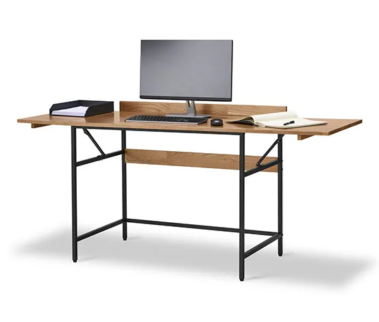 Erweiterbarer Schreibtisch aus Massivholz