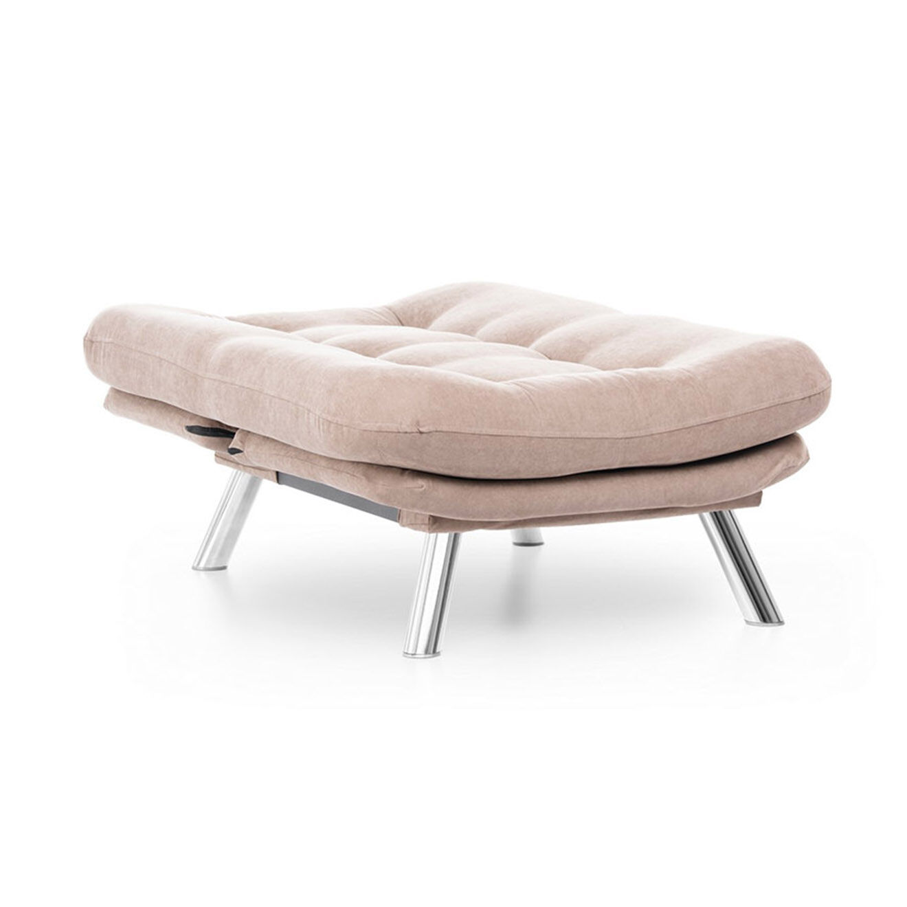 Homitis Fauteuil convertible pouf Misa beige - 70x52x40 cm