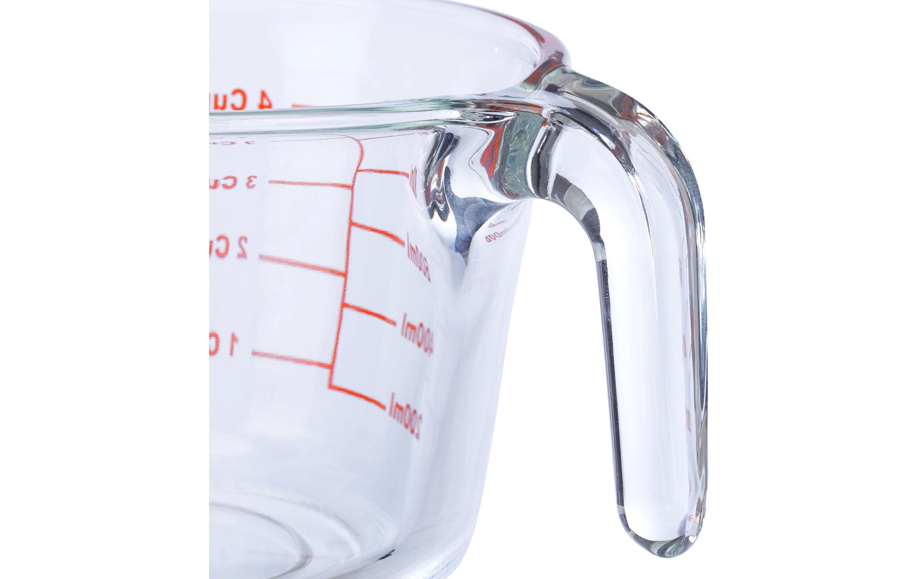 Messbecher 1 L, Rot/TransparentGlasmessbecher