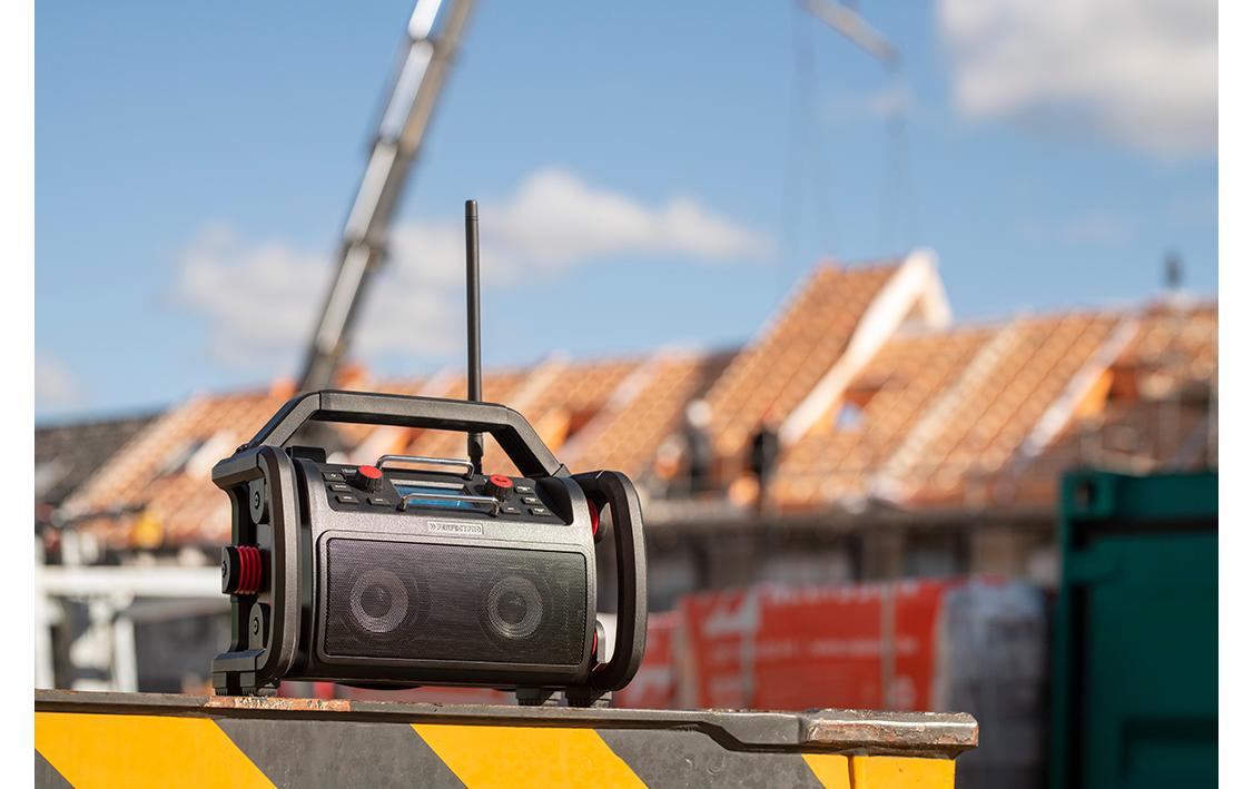 Baustellenradio ROCKPRO Schwarz<br>Vielseitiges Baustellenradio mit besten technischen Voraussetzungen
