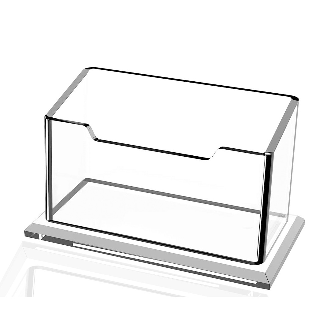 (10x5cm) Acryl Visitenkarten Halter Business Card Büro Ständer - Transparent