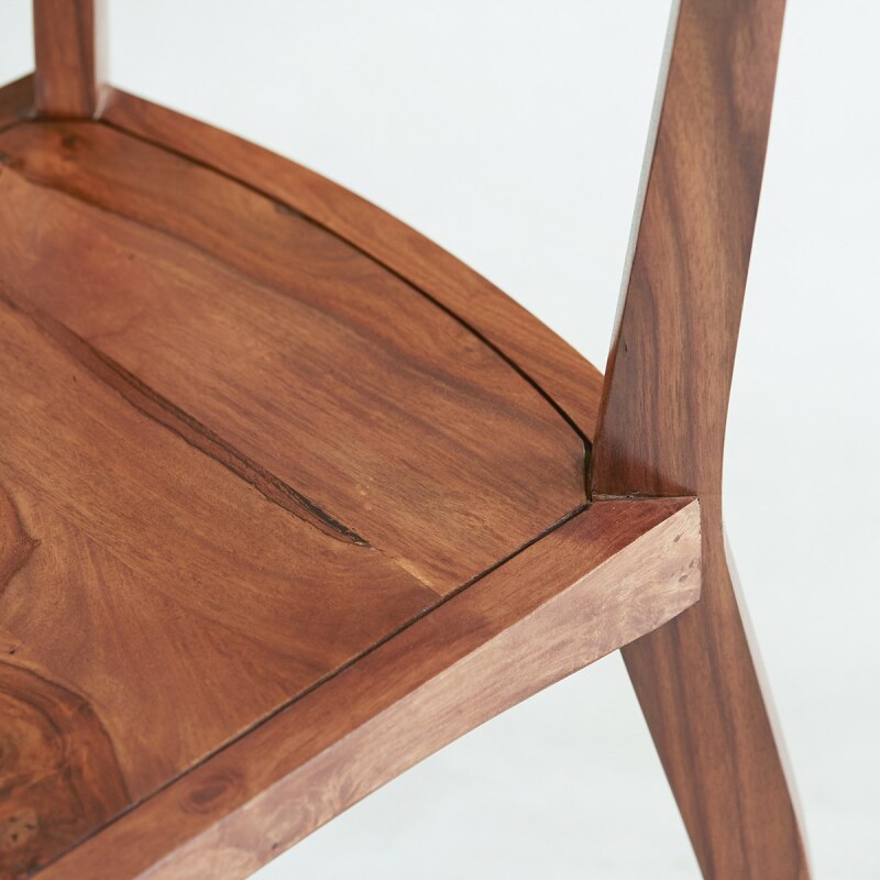 Chaise Luna en palissandre massif