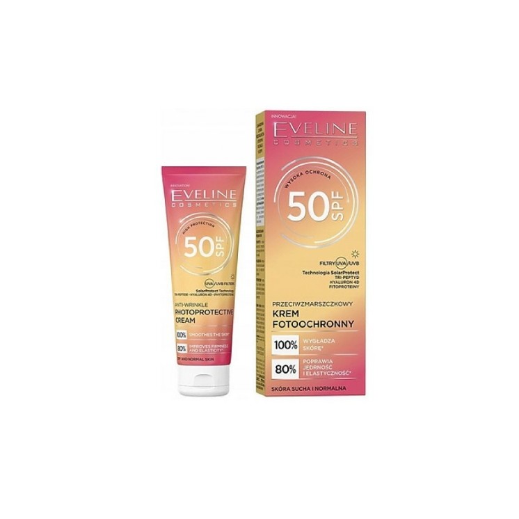 Eveline przeciwzmarszczkowy Krem fotoochronny do twarzy SPF50 30 ml