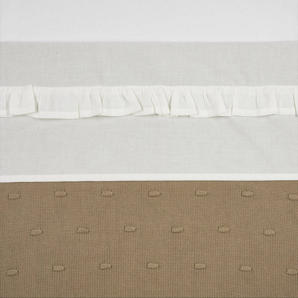 baby wieglaken Ruffle 75x100 Offwhite