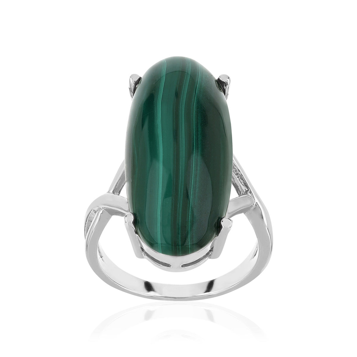Bague argent 925 malachite