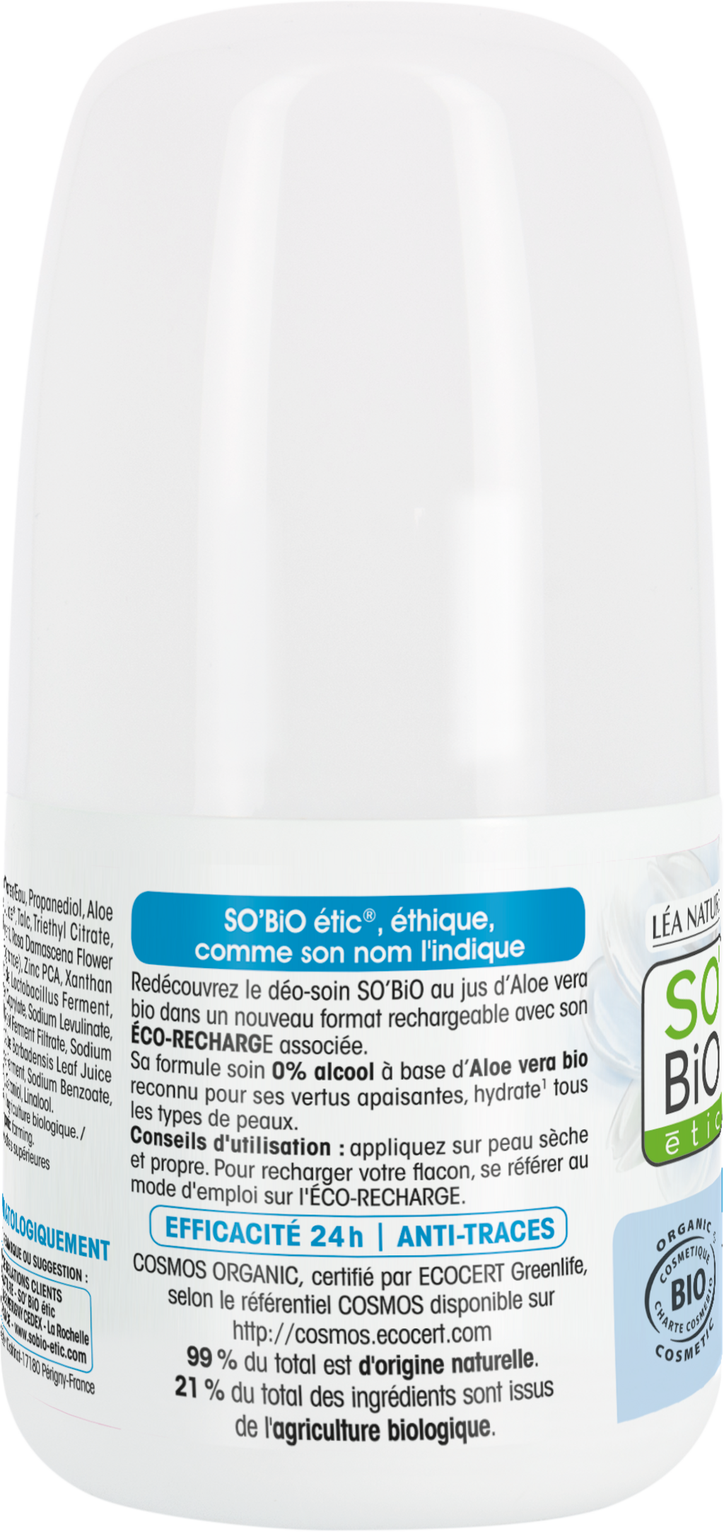 LÉA NATURE SO BiO étic  Deo Roll-on Aloe Vera, 50 ml
