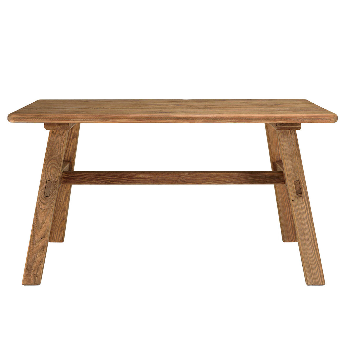 Macabane Table à manger bois Pin recyclé Andrian marron - 140x75 cm