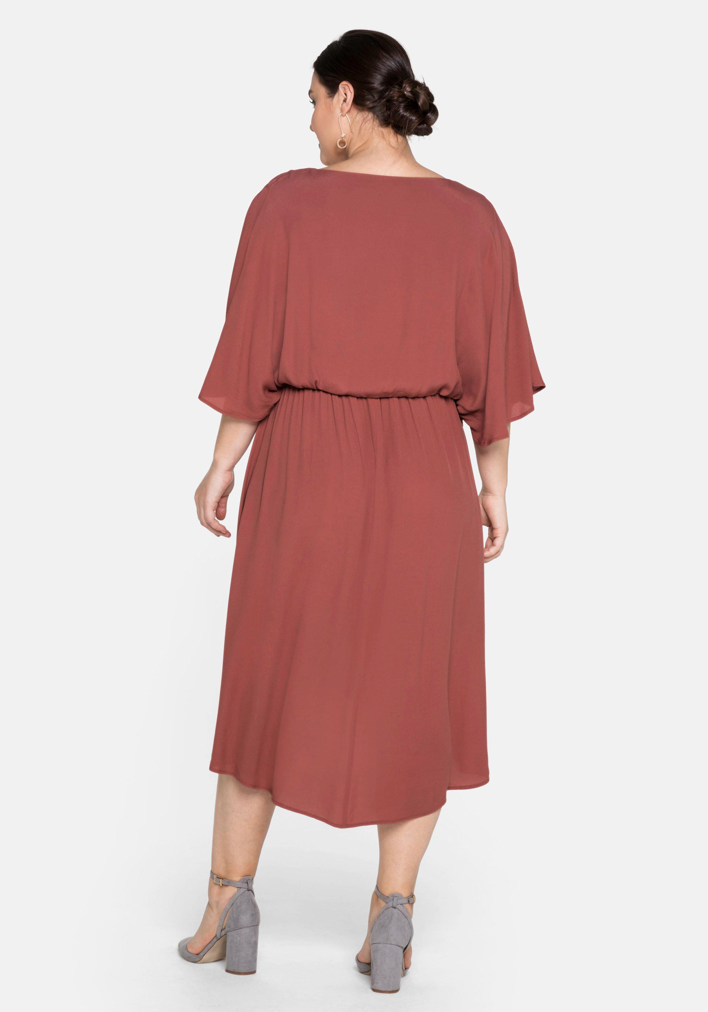 Cocktailkleid aus Viskose-Crêpe, in gewickelter Optik