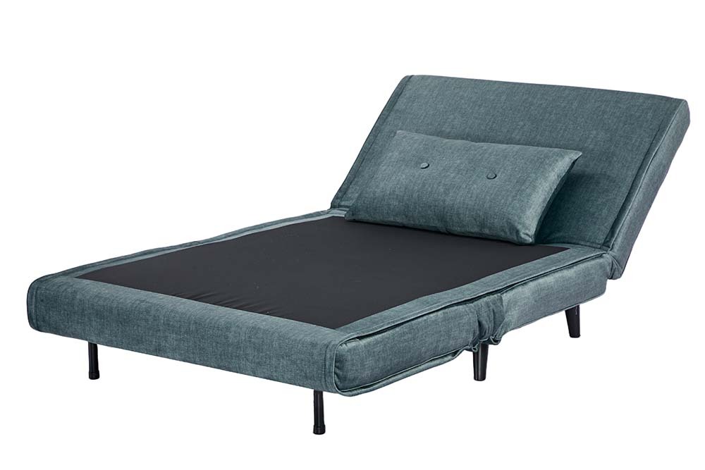 Retro Schlafsessel SMART MULTIFUNCTION 100cm petrol Vogue Velours Samt Bettfunktion