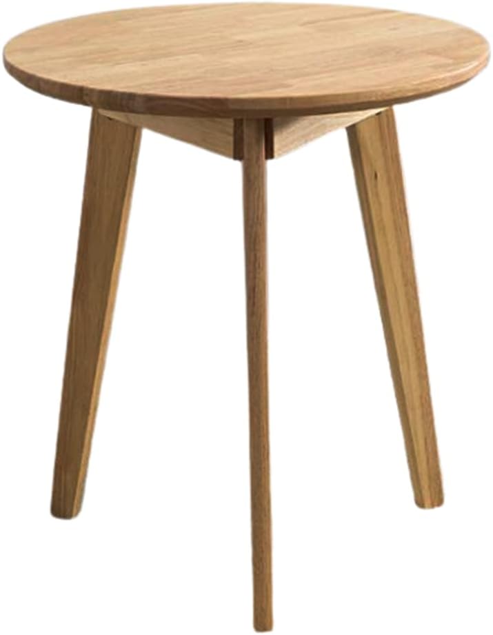 Eiche Massiv Klein Runder Esstisch Küchen- Und Esszimmertische Aus Massivholz Skandinavisch Möbel Mitte des Jahrhunderts Moderner Tisch(Size:Diameter (60cm))