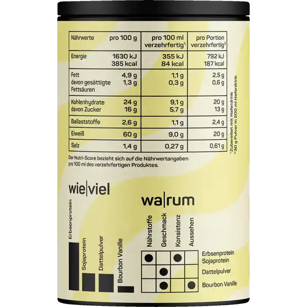Bio Vegan Protein Shake Bourbon Vanille