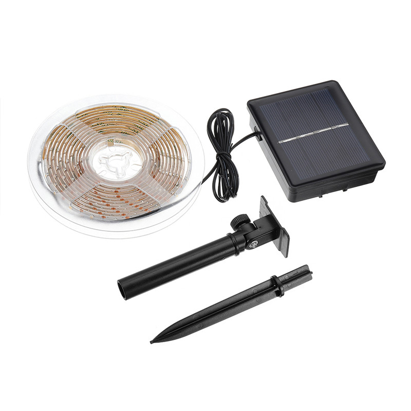 (3m) 180 LED's Solar Lichterkette Outdoor Leuchtstreifen Wegbeleuchtung Lichter Band mit Dämmerungssensor (IP65) - Bunt