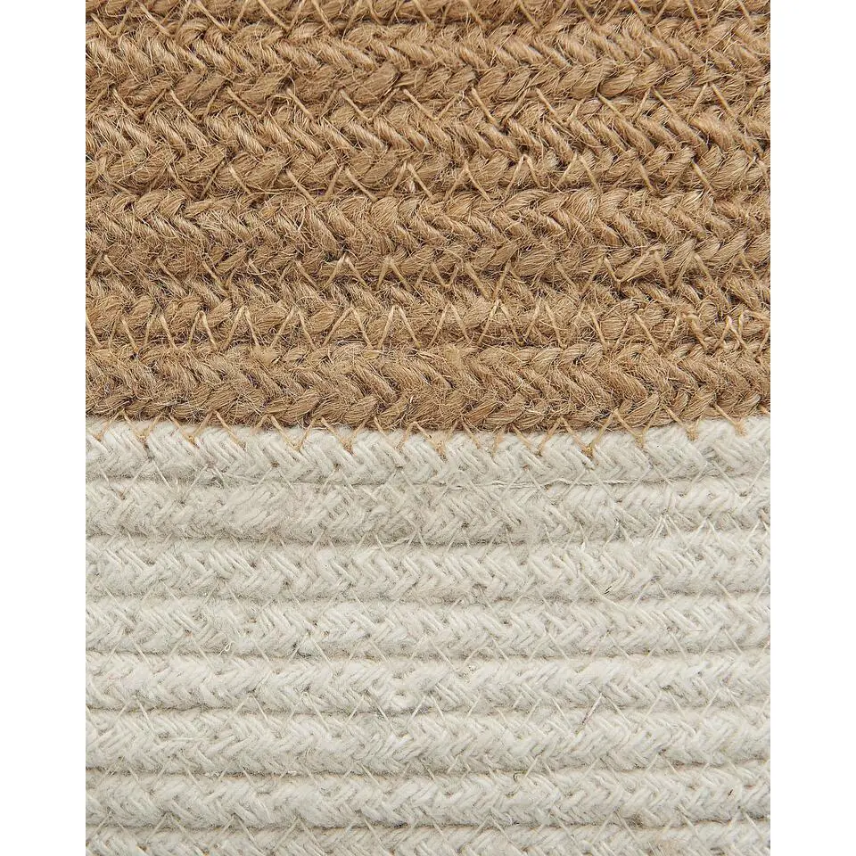 BULANIK - Mand set van 2 - Beige/Wit - Jute