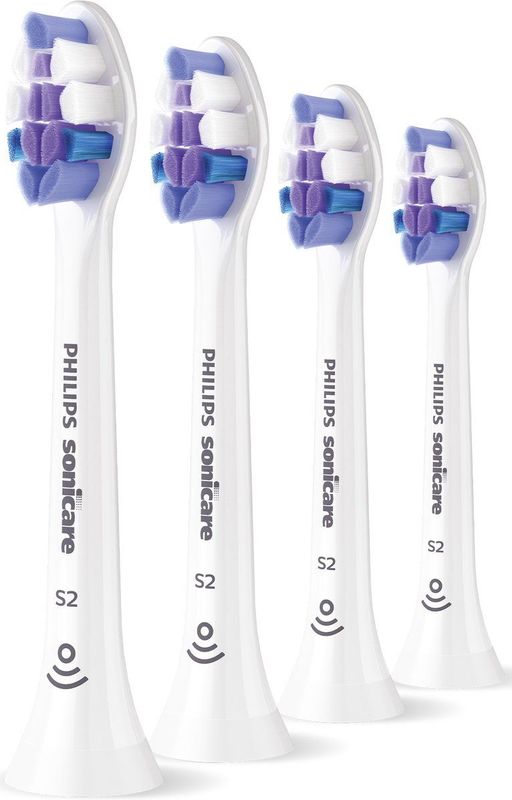 Philips - Sonicare S2 Sensitive - Tandenborstelkoppen - Wit - 4 Stuks