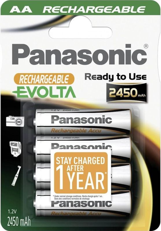 Panasonic - Evolta - Oplaadbare Batterijen - AA - 2450mAh