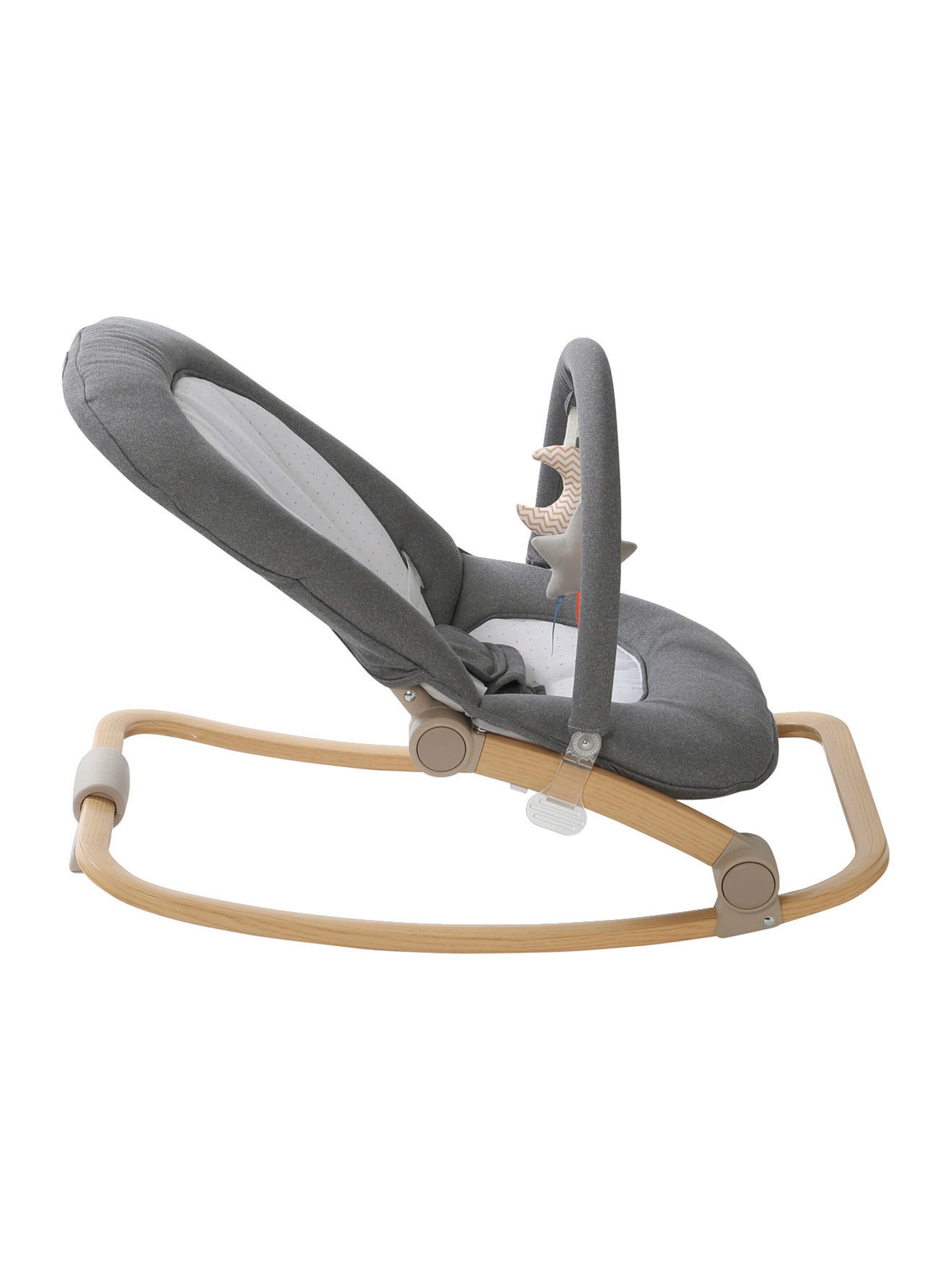 Vertbaudet Babywippe mit Spielbogen BABYDREAM grau/weiß
