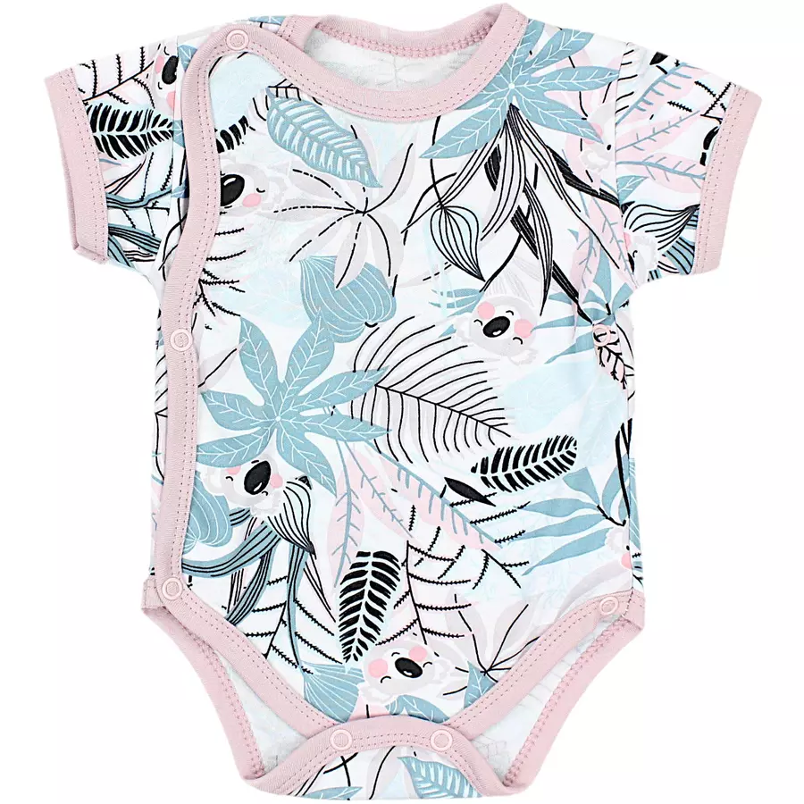 TupTam Baby Mädchen Kurzarm Wickelbody 5er Set rosagelb