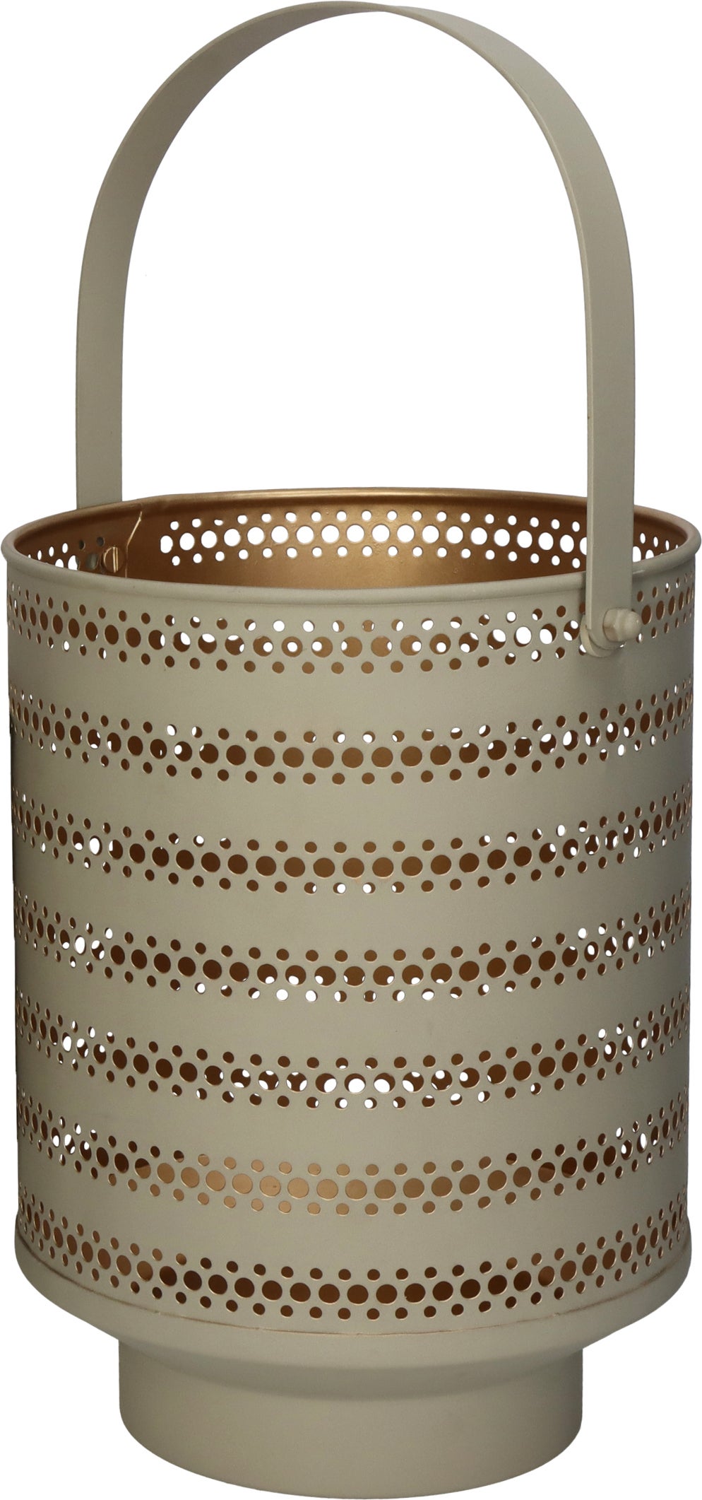 HD Collection waxinelichthouder op voet beige 21 x 19 x 25 cm
