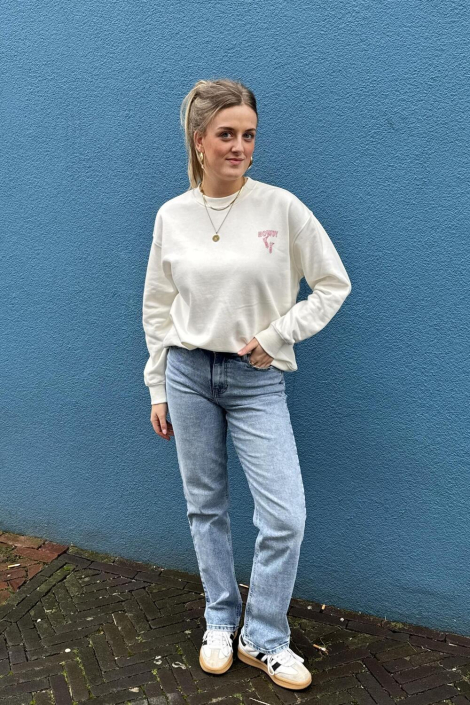 Pieces witte dames sweater