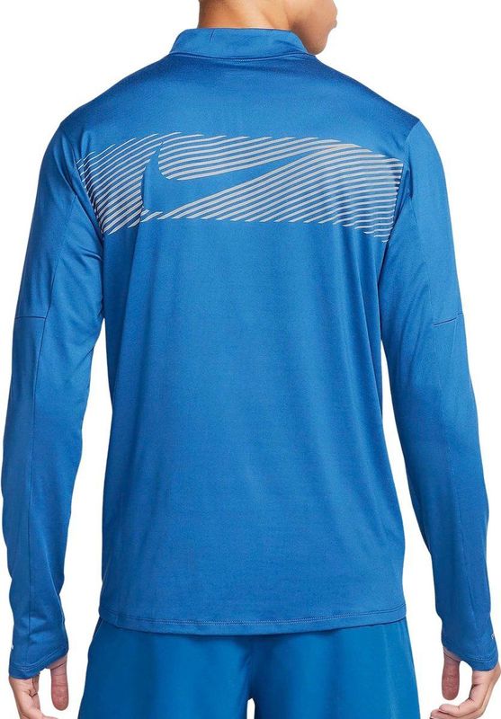 Nike element flash dri-fit -zip top in de kleur zwart