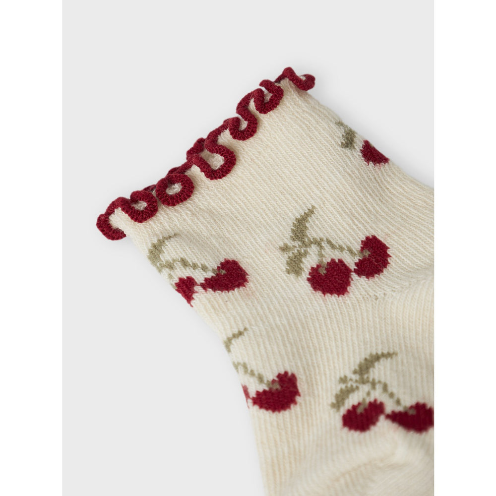 Køb Lil'Atelier Turtledove Cherry Darlene Strømper