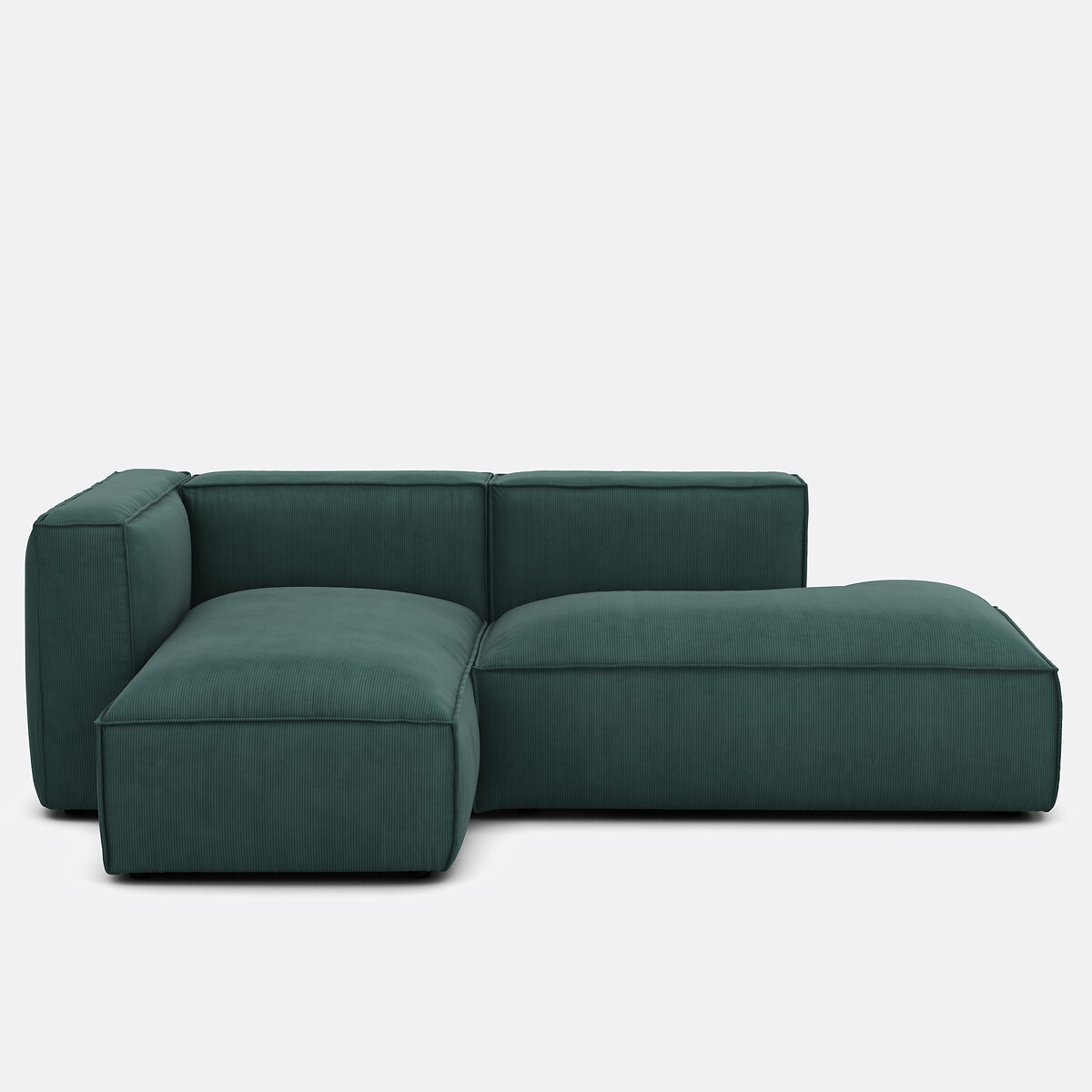 LA REDOUTE INTERIEURS<br>Sofá lounge, direito, veludo cotelê, Seven