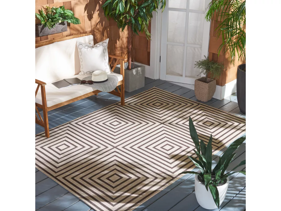 Tapis Creme & Brown 160 X 229 cm - Ravello