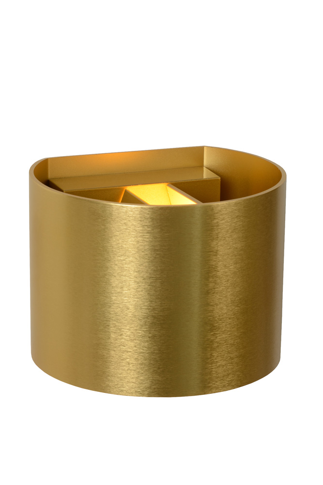 Lucide Xio wandlamp halfrond 10x10cm G9 goud mat